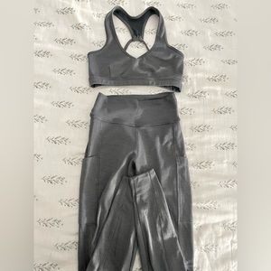 BOMBSHELL SPORTSWEAR Gray Ribbed Set